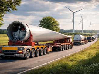 découvrez le transport de matériel énergétique avec des convois exceptionnels goldhofer et nicolas, spécialisés dans le déplacement sécurisé et efficace d'éoliennes.